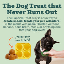 WOOF Pupsicle Treat Tray Mold, Small 10 - 25 lbs, Silicone Molds for Dog Treats, Dishwasher Safe, Reusable Treat Tray, Freeze Refill Treats For The Pupsicle Toy