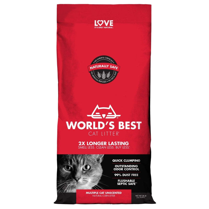 World's Best Cat Litter - Clumping Litter Formula for Multiple Cats - 28 - Pounds