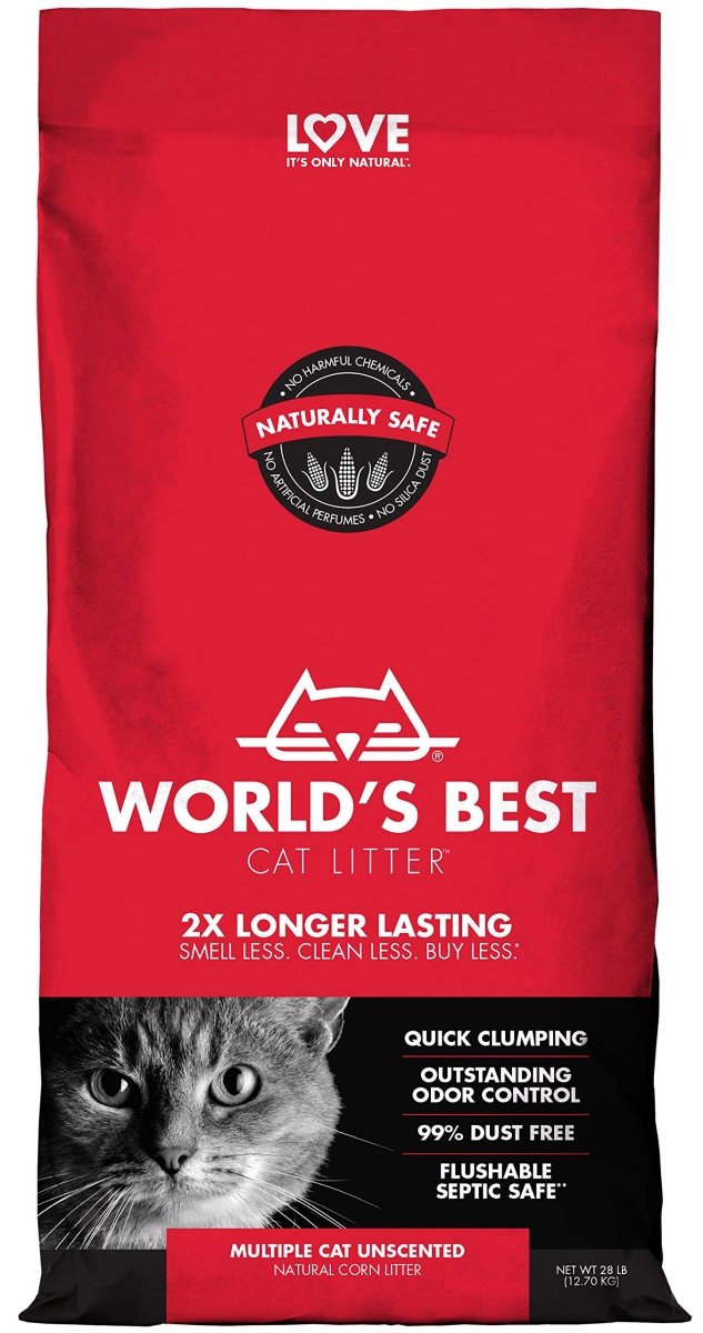 World's Best Cat Litter - Clumping Litter Formula for Multiple Cats - 28 - Pounds