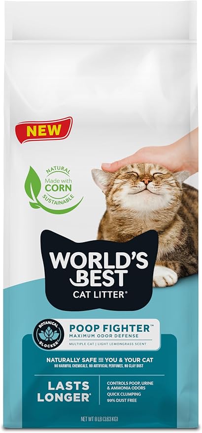 Worlds best cat litter poop fighter maximum odor defense 8lbs