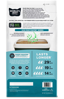 World's Best Poop Fighter Maximum Odor Defense Scented Clumping Cat Litter, 15 - lb bag