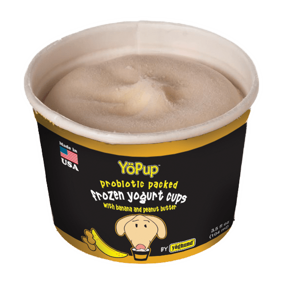 Yopup probiotic frozen dog yogurt banana peanut butter