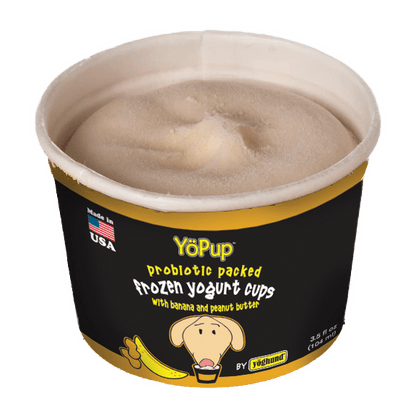 Yopup probiotic frozen dog yogurt banana peanut butter