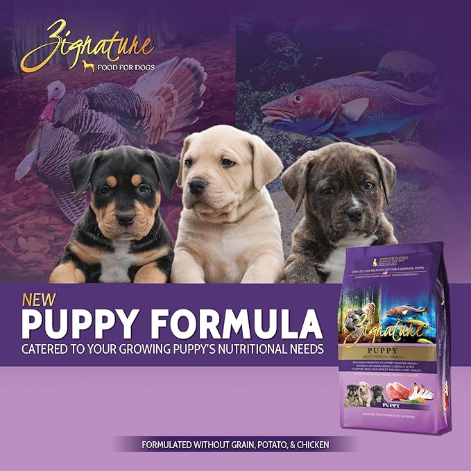 Zignature puppy multi protein formula dry dog food 4lb kibble