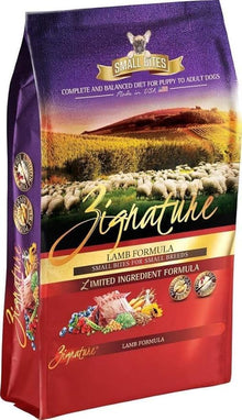Zignature small bites lamb formula with prebiotics 12.5 lb