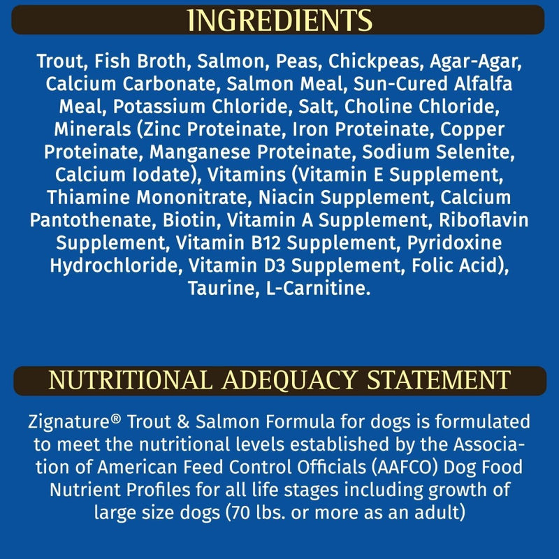 Zignature Trout And Salmon Canned Dog Food 13oz