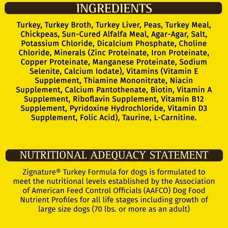 Zignature Turkey Formula Grain - Free Wet Dog Food 13oz