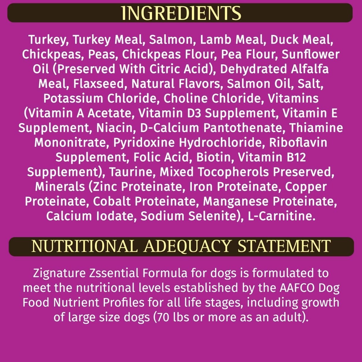 Zignature Zssential Limited Ingredient Formula Dry Dog Food Small Bites Dry Dog Food 4lb