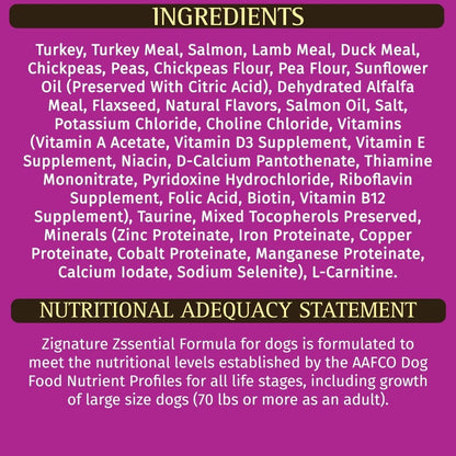 Zignature Zssential Limited Ingredient Formula Dry Dog Food Small Bites Dry Dog Food 4lb