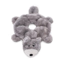 ZippyPaws - Loopy - No Stuffing Squeaky Plush Dog Toy - for Small and Medium Dogs - Wolf