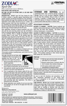 Zodiac spot on plus flea & tick control cats over 5lbs 4month supply