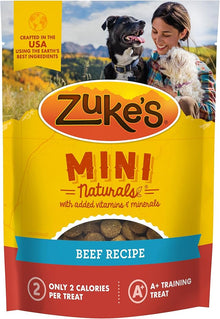 Zukes mini naturals beef recipe dog treats 8oz