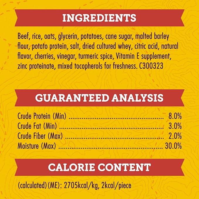 Zukes mini naturals beef recipe dog treats 8oz