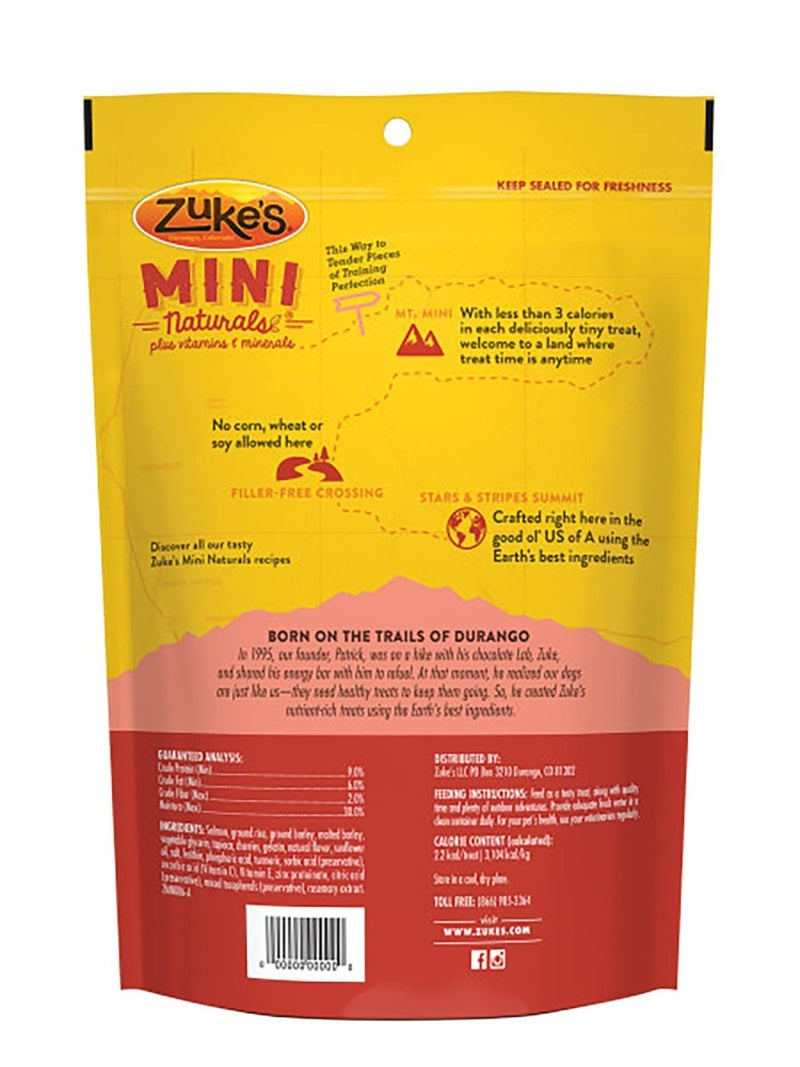 Zuke's Mini Naturals Dog Training Treats - Salmon Recipe - Soft Mini Dog Treats with Vitamins & Minerals - 16 Ounce