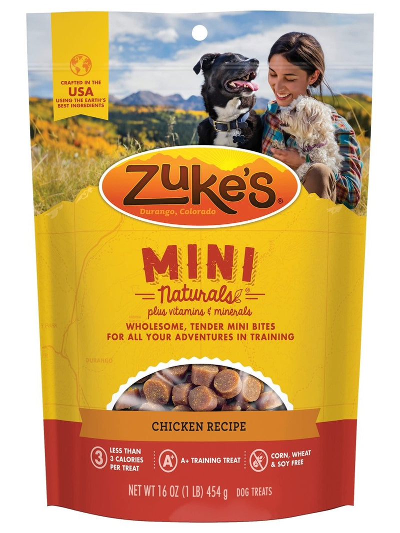 Zuke's Mini Naturals Dog Training Treats - Salmon Recipe - Soft Mini Dog Treats with Vitamins & Minerals - 16 Ounce