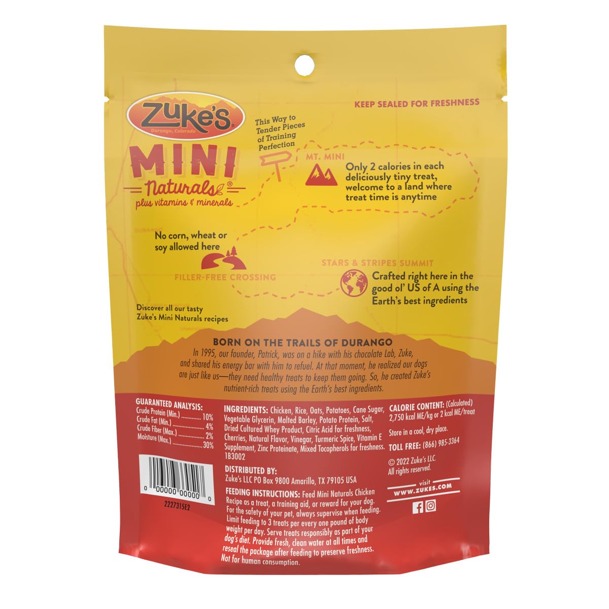 Zuke's Mini Naturals Soft Dog Treats for Training, Soft and Chewy Dog Training Treats with Chicken Recipe