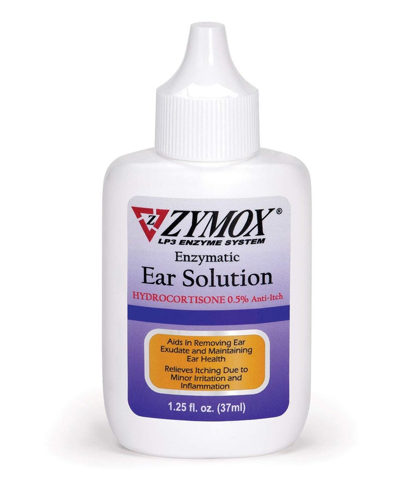 Zymox Enzymatic Ear Solution with 0.5 - Percent Hydrocortisone for Dog & Cat - 1.25 oz